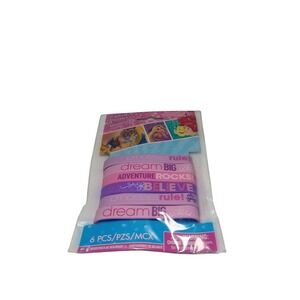 NEW Old Stock Y2K Deadstock Disney Princess Rubber Bracelets 6 Pack Party Favors